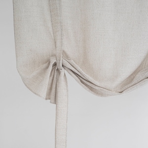 Linen roman shades with ties / Cafe curtains for kitchen farmstyle / Cottagecore toile roman shades / Cute burlap valance farmhouse style