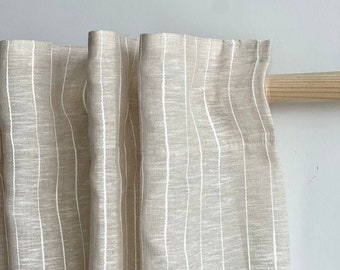 Cafe curtains for kitchen / Burlap short curtains / Lace french country cafe curtains / Modern curtain panels / Farmhouse linen valance