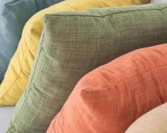 Custom burlap pillow cover 36x36 / 24x24 / 16x26 / 22x22 / 16x16 / 26x26 / 20x20 /  18x18 decorative velvet pillow case / Throw pillowcase