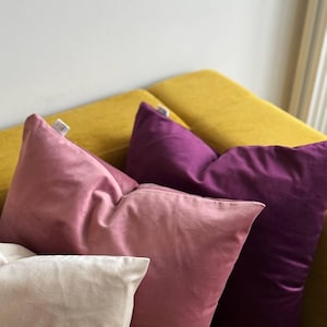 Custom velvet pillow cover 36x36 / 24x24 / 16x26 / 22x22 / 16x16 / 26x26 / 20x20 / 18x18 / 32x32 decorative pillow case / Throw pillowcase