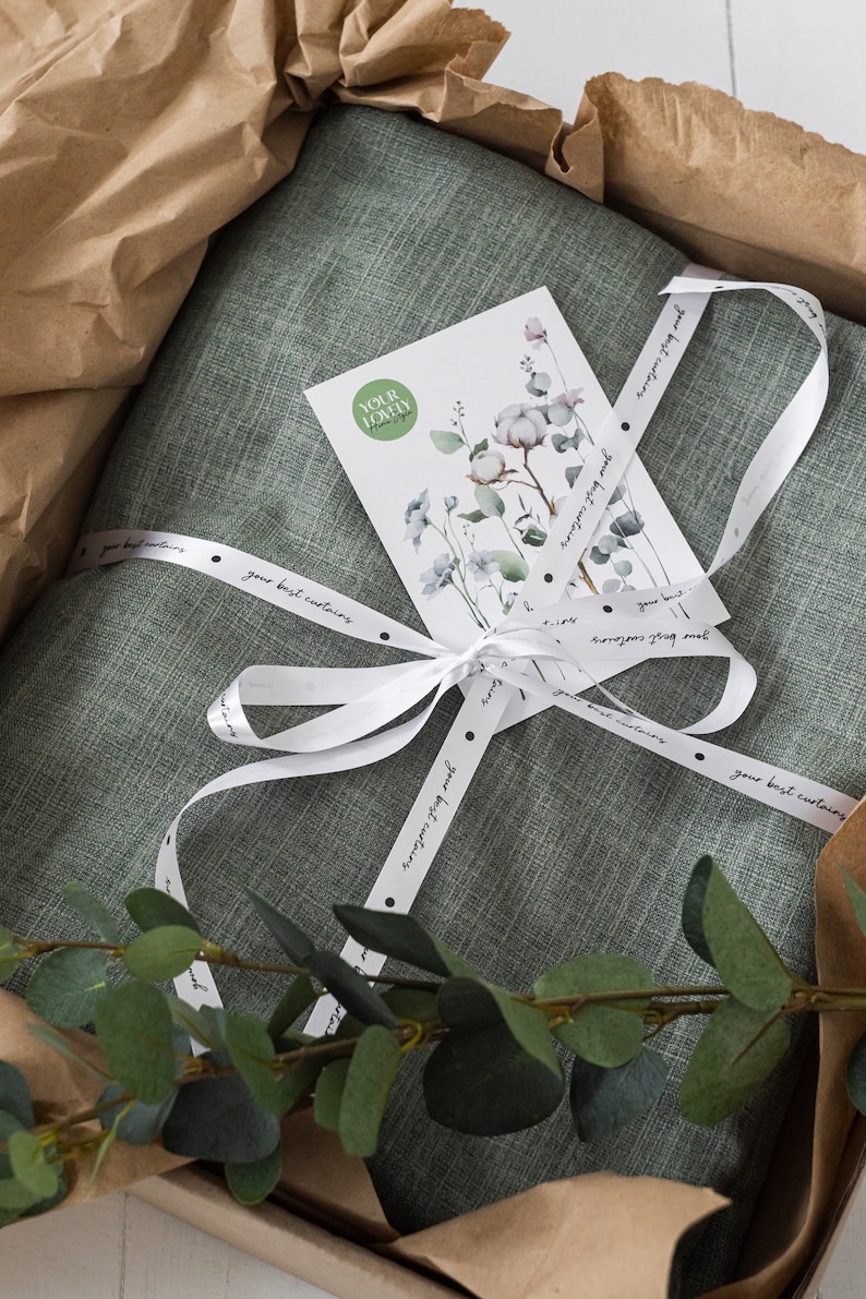 Boho Curtains for Living Room Rod Pocket Blue / Farmhouse Burlap