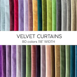 80 colors Velvet Curtains for living room / Custom Blackout bedroom drapes / Window curtain panels / Rich luxury cafe curtains for kitchen