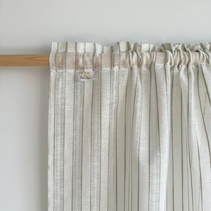 Cafe curtains for kitchen / Linen short curtains / Pleated cafe curtains / Rod pocket curtains scandinavian / Lace retro curtains bathroom