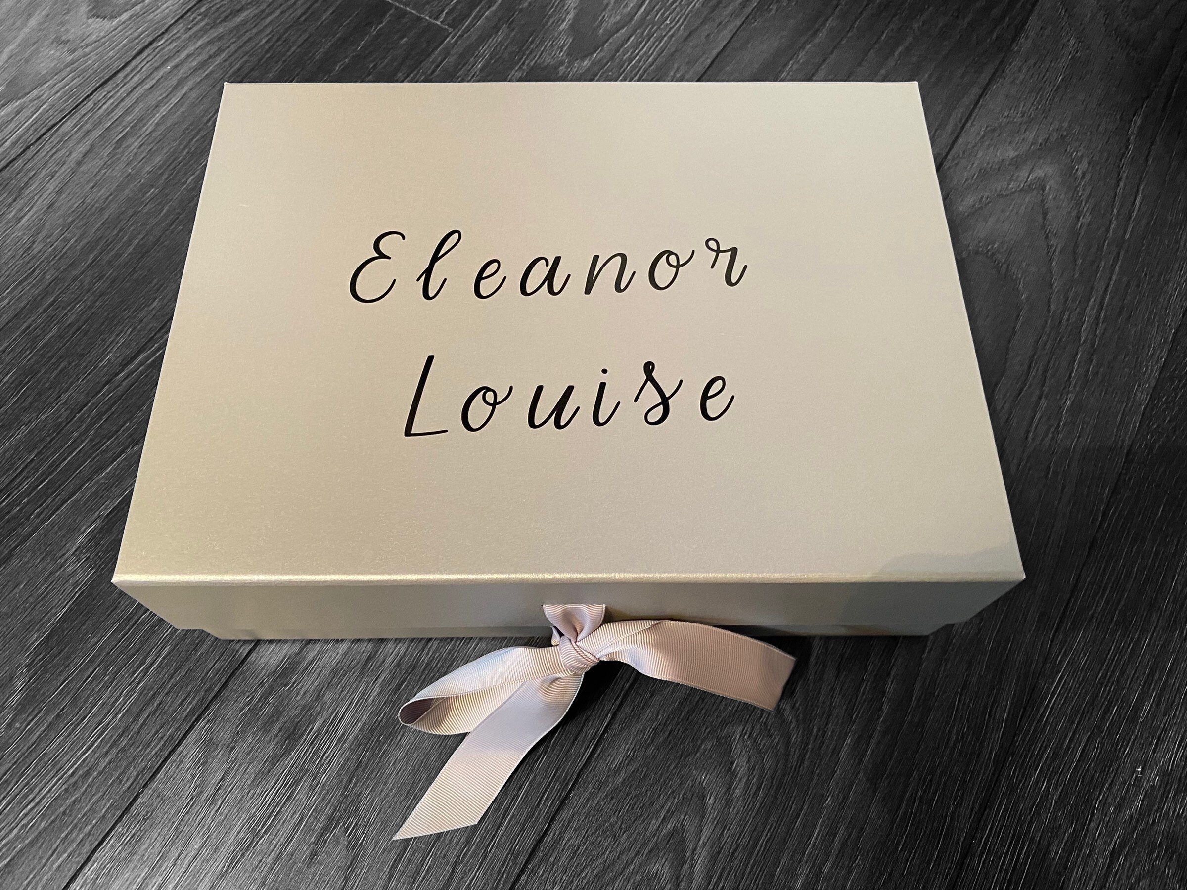 Large Personalised Gift Box Kit with White shredded paper and Etsy