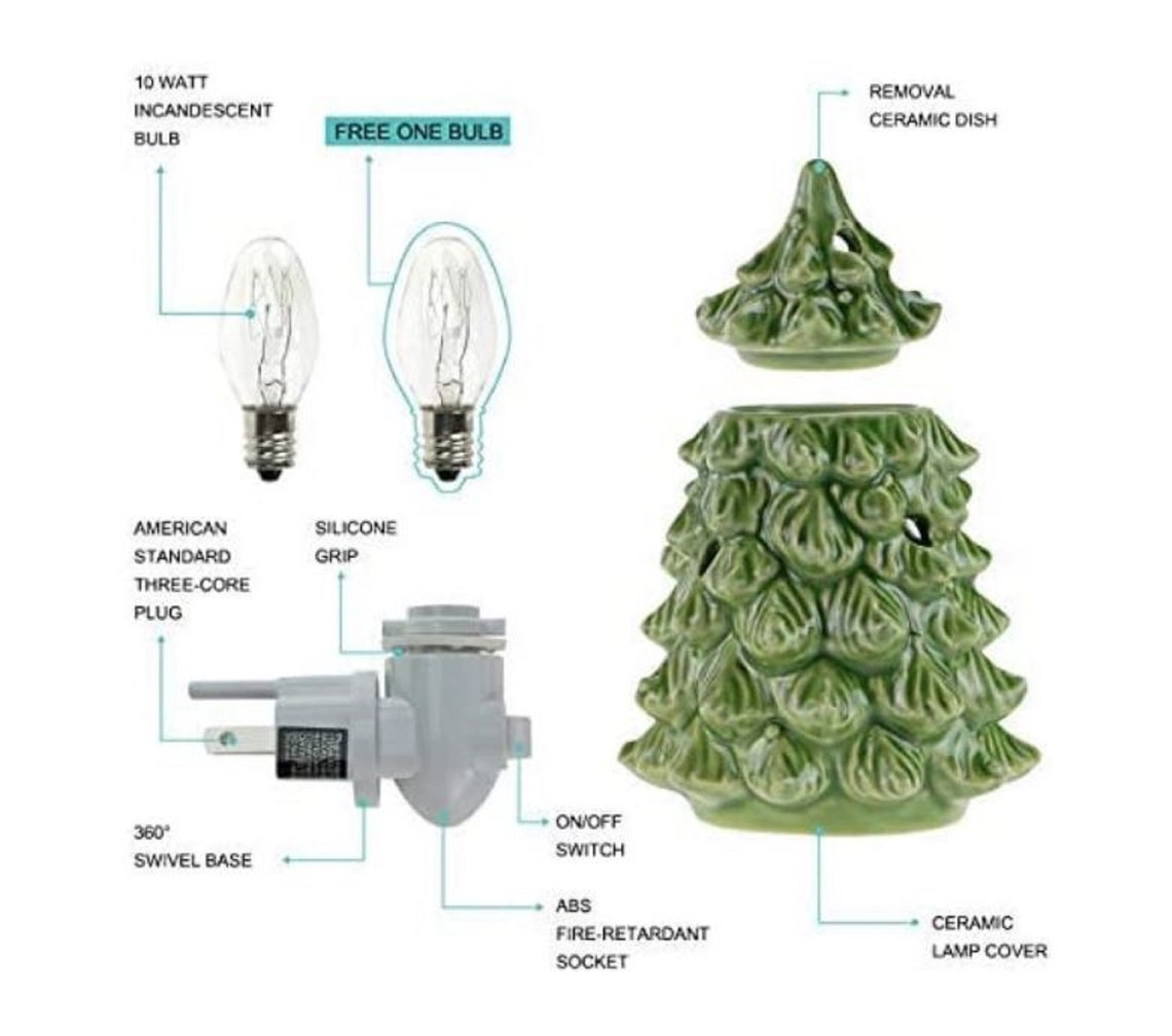 Lovely Christmas Tree Electric Wax Warmer Melter Pluggable Etsy