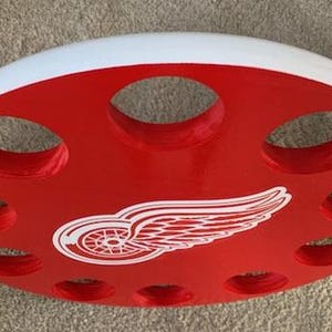 Detroit Red Wings 10 Hockey Puck Wall hanging Display