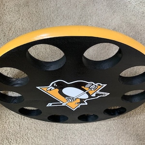 Pittsburgh Penguins 10 Hockey Puck Wall hanging Display
