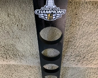 VGK "STANLEY CUP"  Hockey 5 Puck Vertical Wall hanging Display