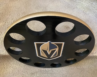 Présentoir mural pour 10 rondelles de hockey Golden Knights de Vegas
