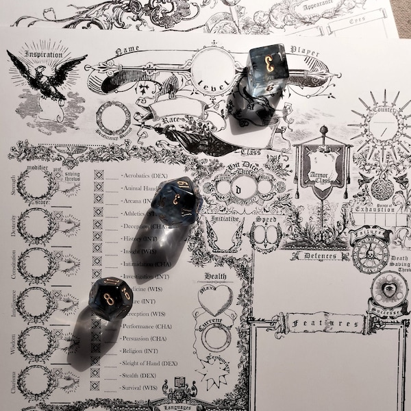 Gothic Vibes Character Sheet - D&D 5e