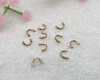 Gold Stainless Steel Wire Guardians, PVD Anti-tarnish Jewelry Supplies