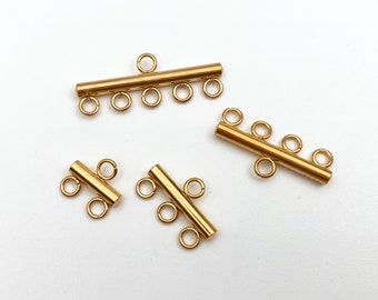 Stainless Steel Multi Strand Necklace Clasps: PVD Jewelry Separator