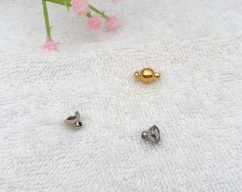 6mm Ball magnet clasps for necklace, stainless steel connectors, jewelry supply, crafting supply