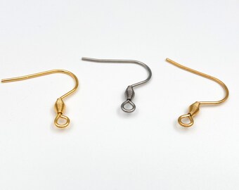 Hypoallergenic 316L Stainless Steel Earring Hooks: Jewelry Supplies