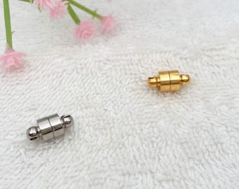 6mm Stainless Steel Magnetic Clasps Closure: Necklace & Bracelet Connectors