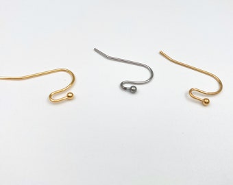 316L Surgical Stainless Steel Earring Hooks: Hypoallergenic Jewelry Supplies