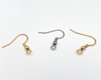Hypoallergenic Earring Hooks: 316L Surgical Stainless Steel Jewelry Supplies
