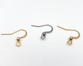 Hypoallergenic 316L Stainless Steel Earring Hooks, Jewelry Supplies