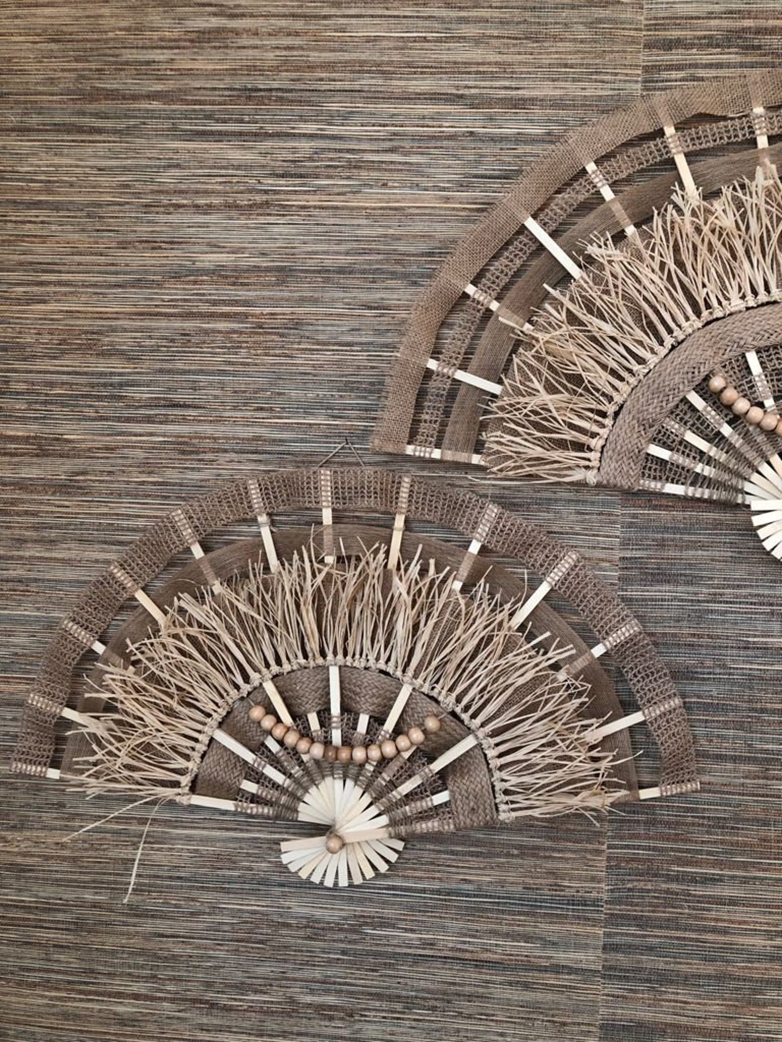 Bohemian Fan for Wall Hanging Hanging Giant Fan Wall Decor Etsy