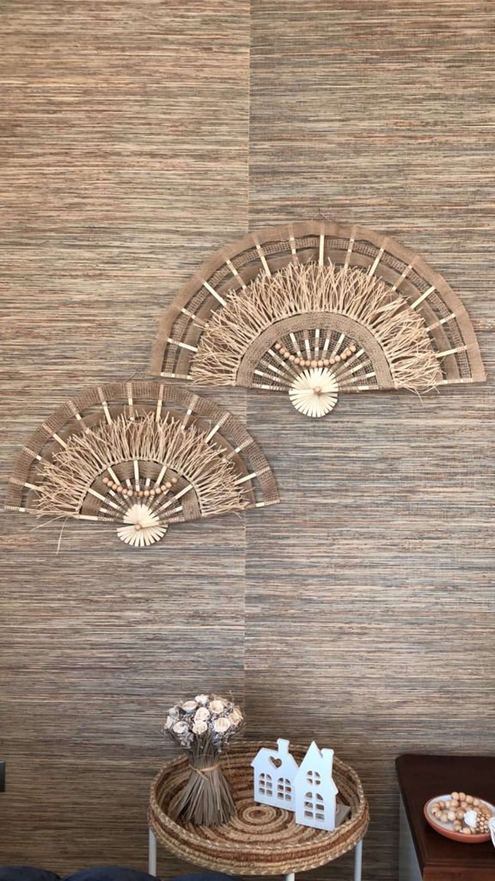 Bohemian Fan for Wall Hanging Hanging Giant Fan Wall Decor Etsy