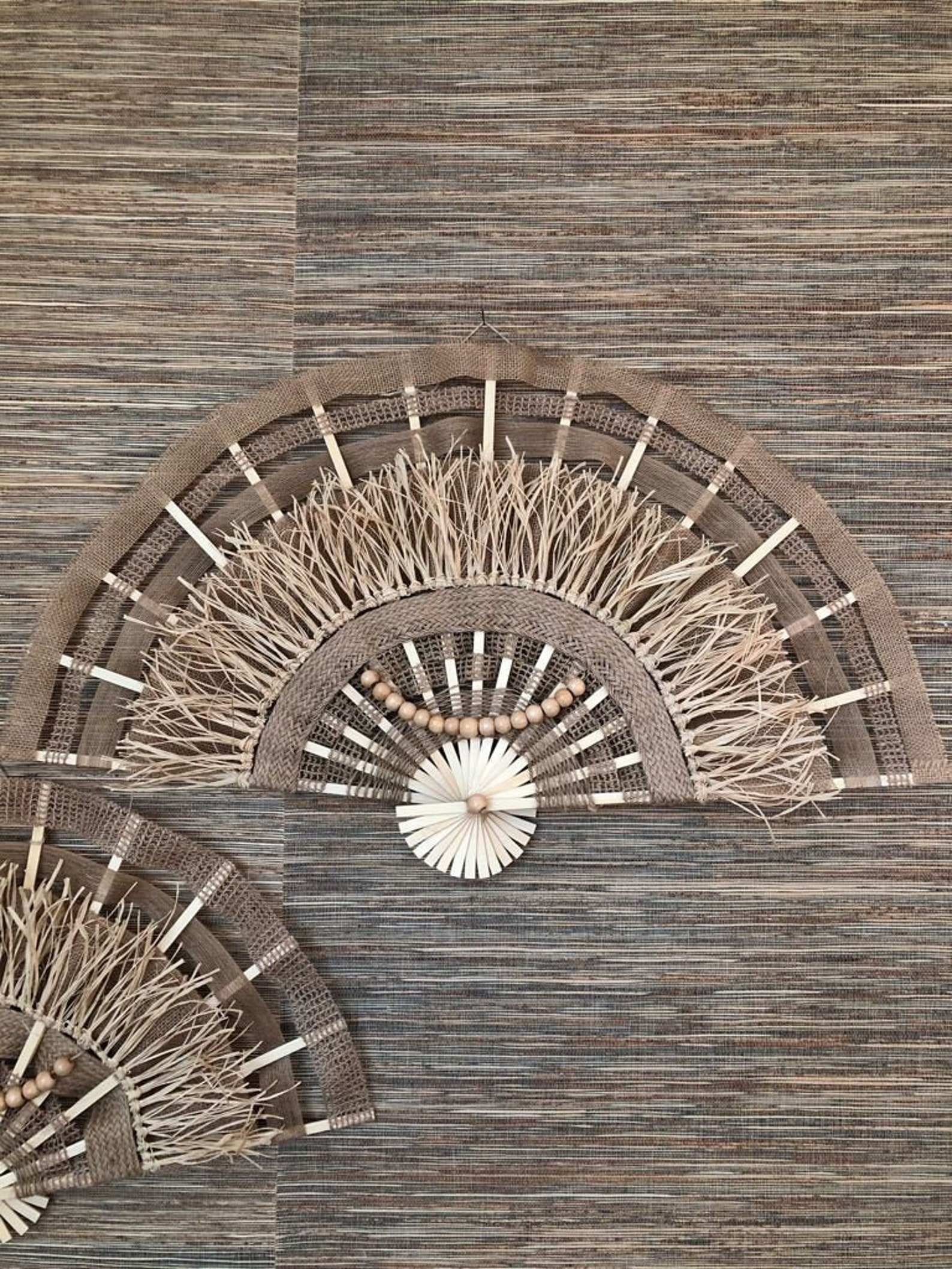 Bohemian Fan for Wall Hanging Hanging Giant Fan Wall Decor Etsy