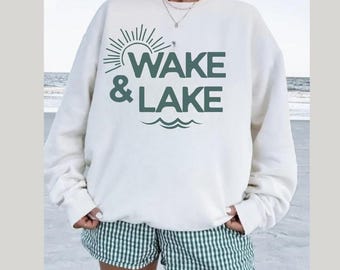 Lake Life Svg, Wake and Lake Svg, Lake Saying SVG, Summer Lake Cut-bestand, Boat Life SVG, vakantie Shirt Design, Cricut silhouet png