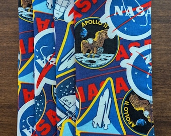 Set of 4 NASA space cotton cloth lunchbox napkins