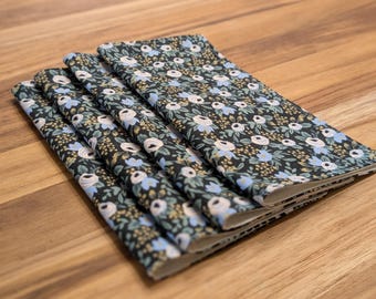 Set of 4 Rifle Paper Company floral small cloth napkins