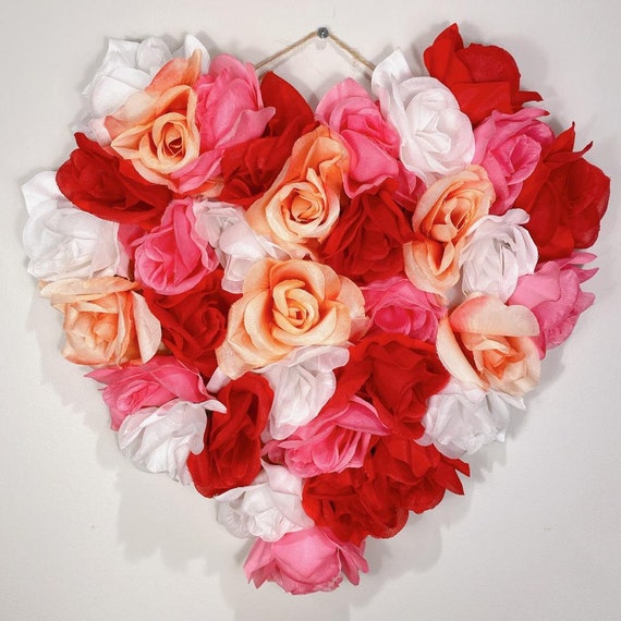 Handmade Floral Heart Wall Decor Wall Hanging Room Decor Etsy