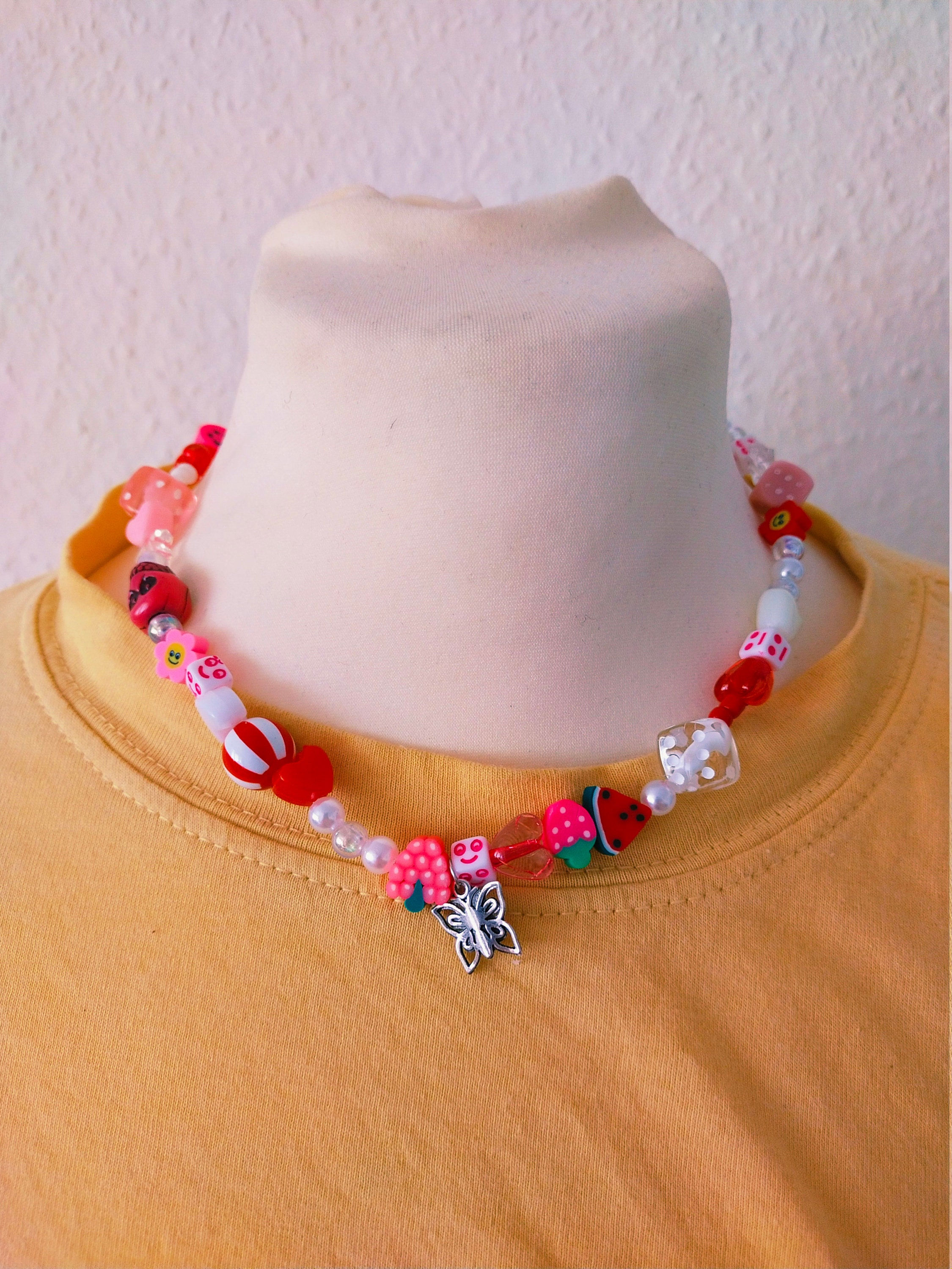 Mixed Beaded Necklace Necklace indie necklace aesthetic Etsy