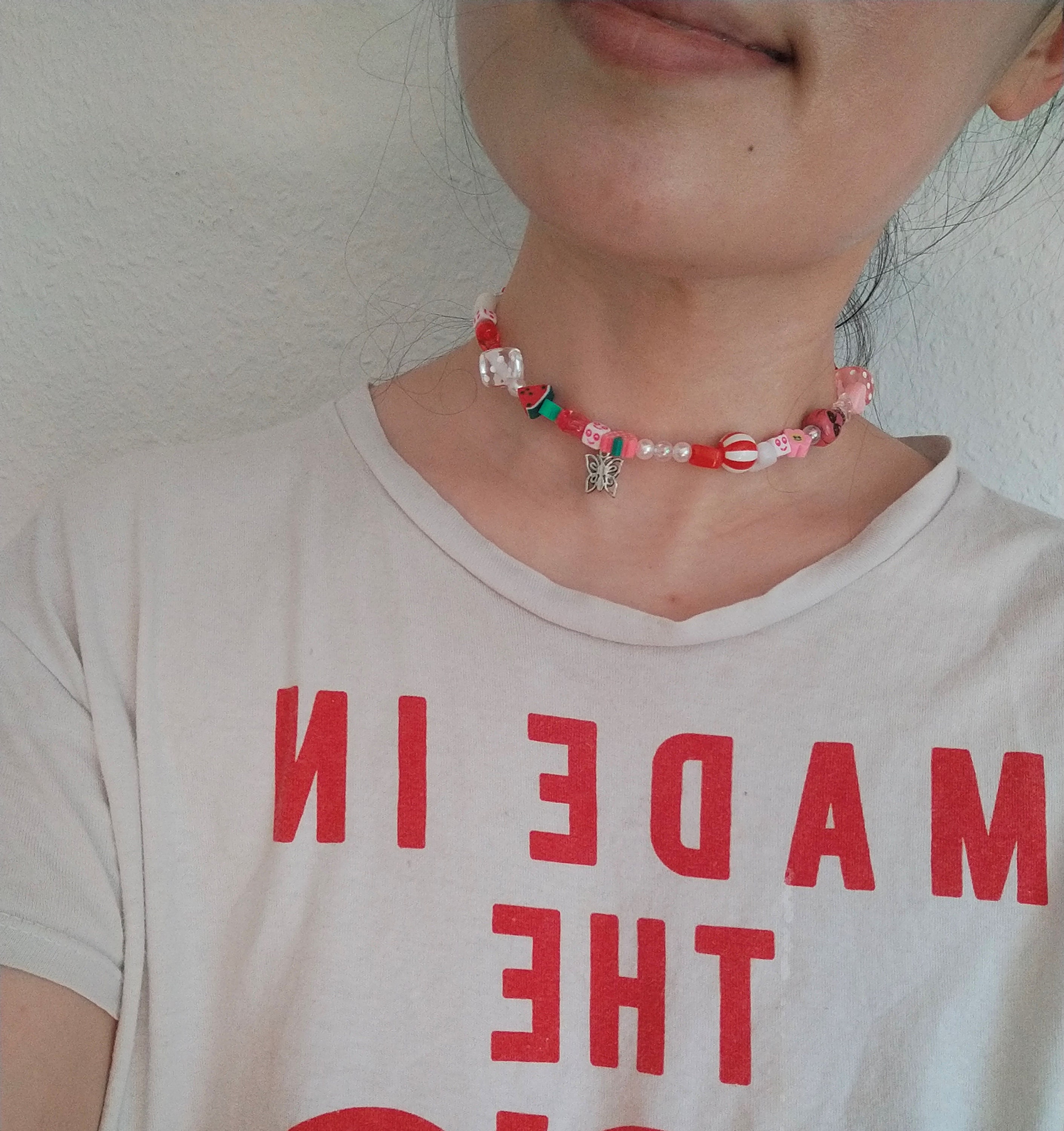 Mixed Beaded Necklace Necklace indie necklace aesthetic Etsy.de