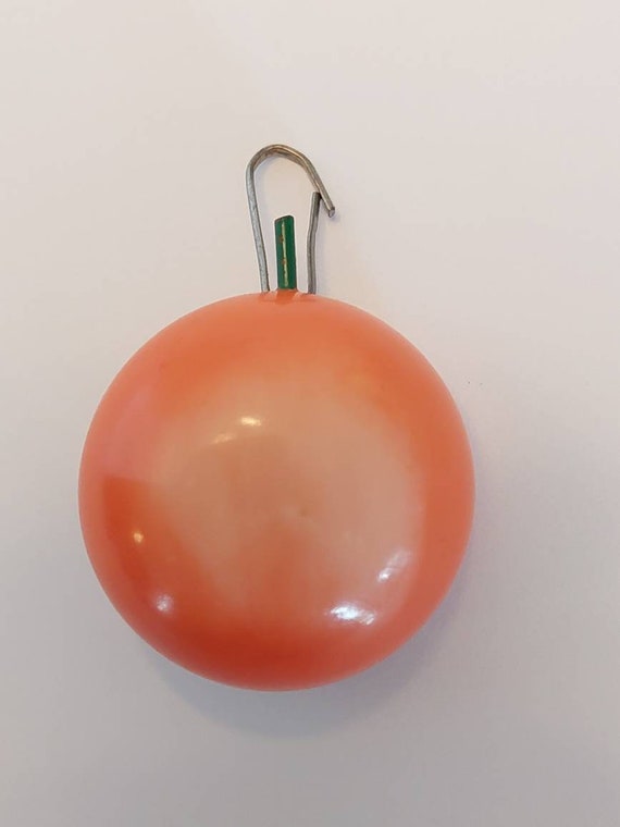 Art Deco Creamsicle Orange Fruit Pin and Pendant … - image 2