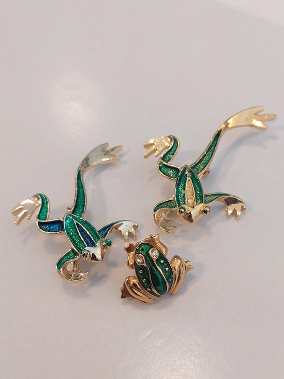 Vintage Frog Pins Lot, Gerrys