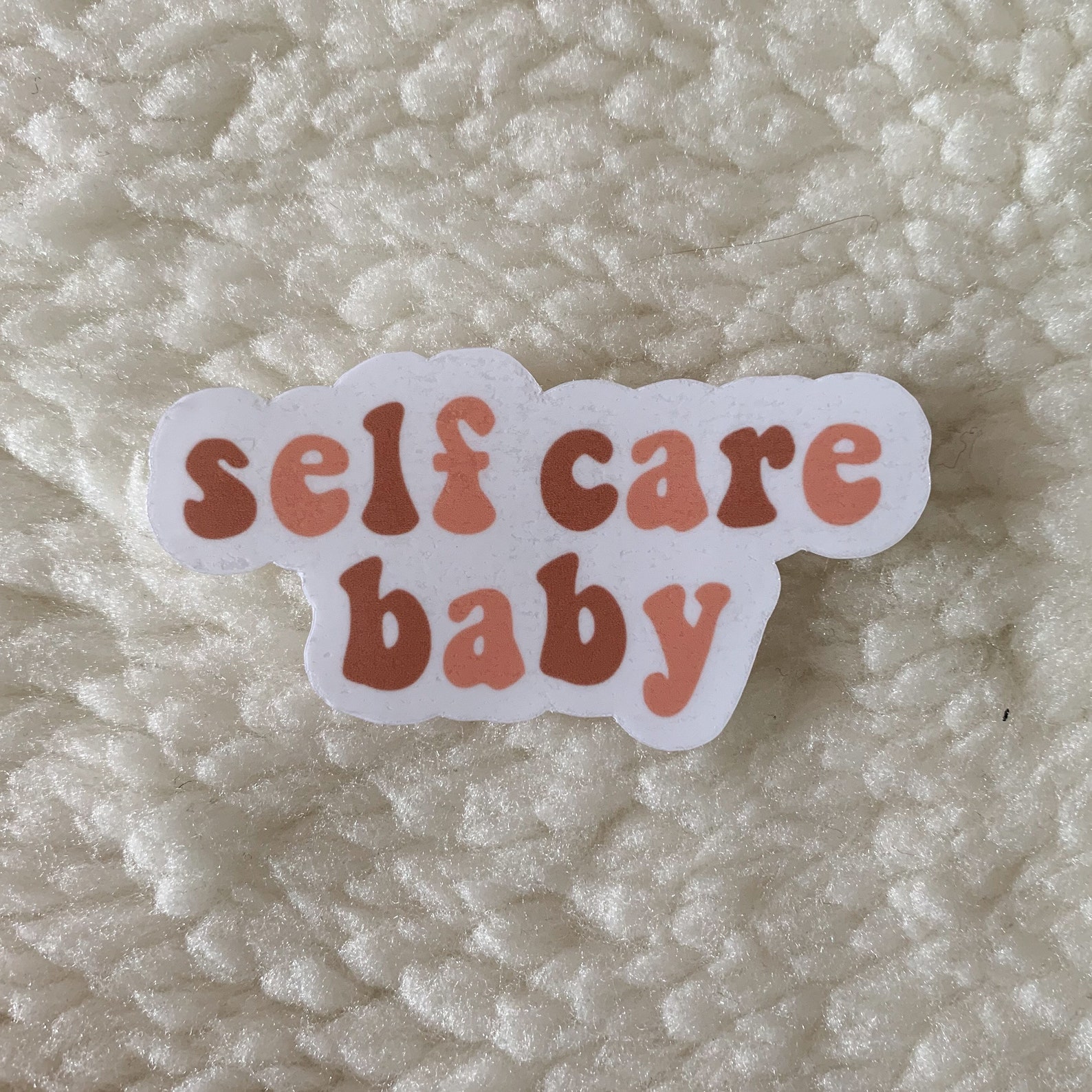 Self care baby sticker aesthetic die cut waterproof glossy Etsy