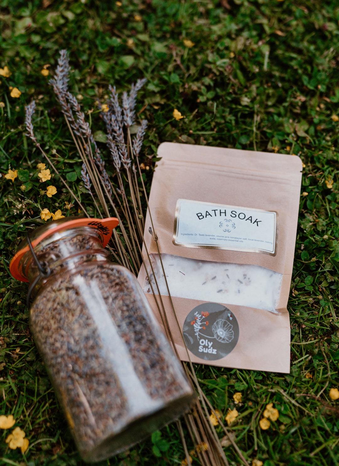 Botanical Bath Soak Lavender Rosemary Bath Salts Bath Salts Spa Day ...