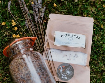 Botanical Bath Soak | Lavender Rosemary Bath Salts | Bath Salts | Spa Day | Relax | Treat Yo Self