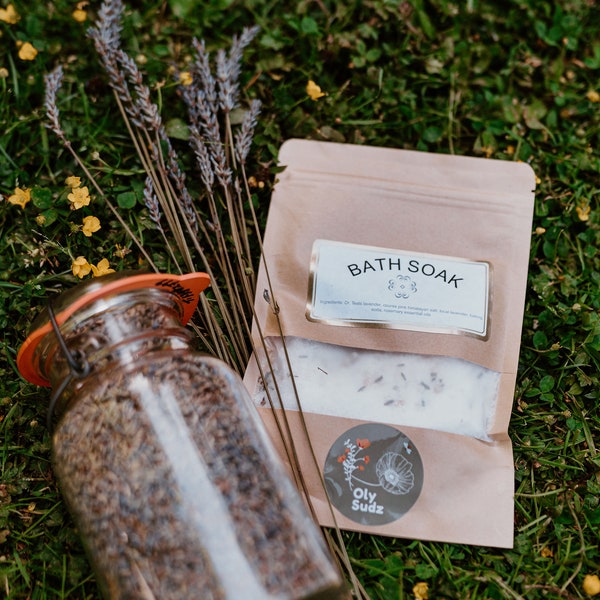 Botanical Bath Soak | Lavender Rosemary Bath Salts | Bath Salts | Spa Day | Relax | Treat Yo Self
