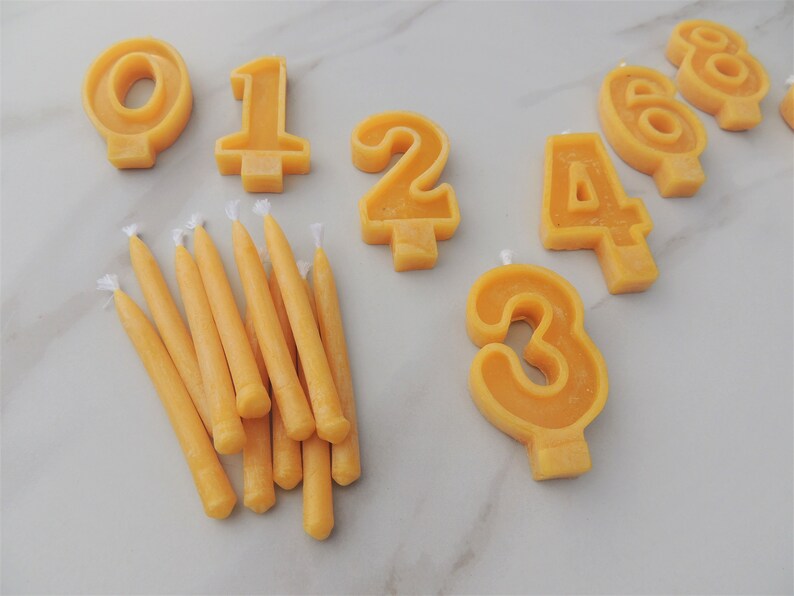 100 All Natural Beeswax Birthday Candles Handpoured Beeswax Candles
