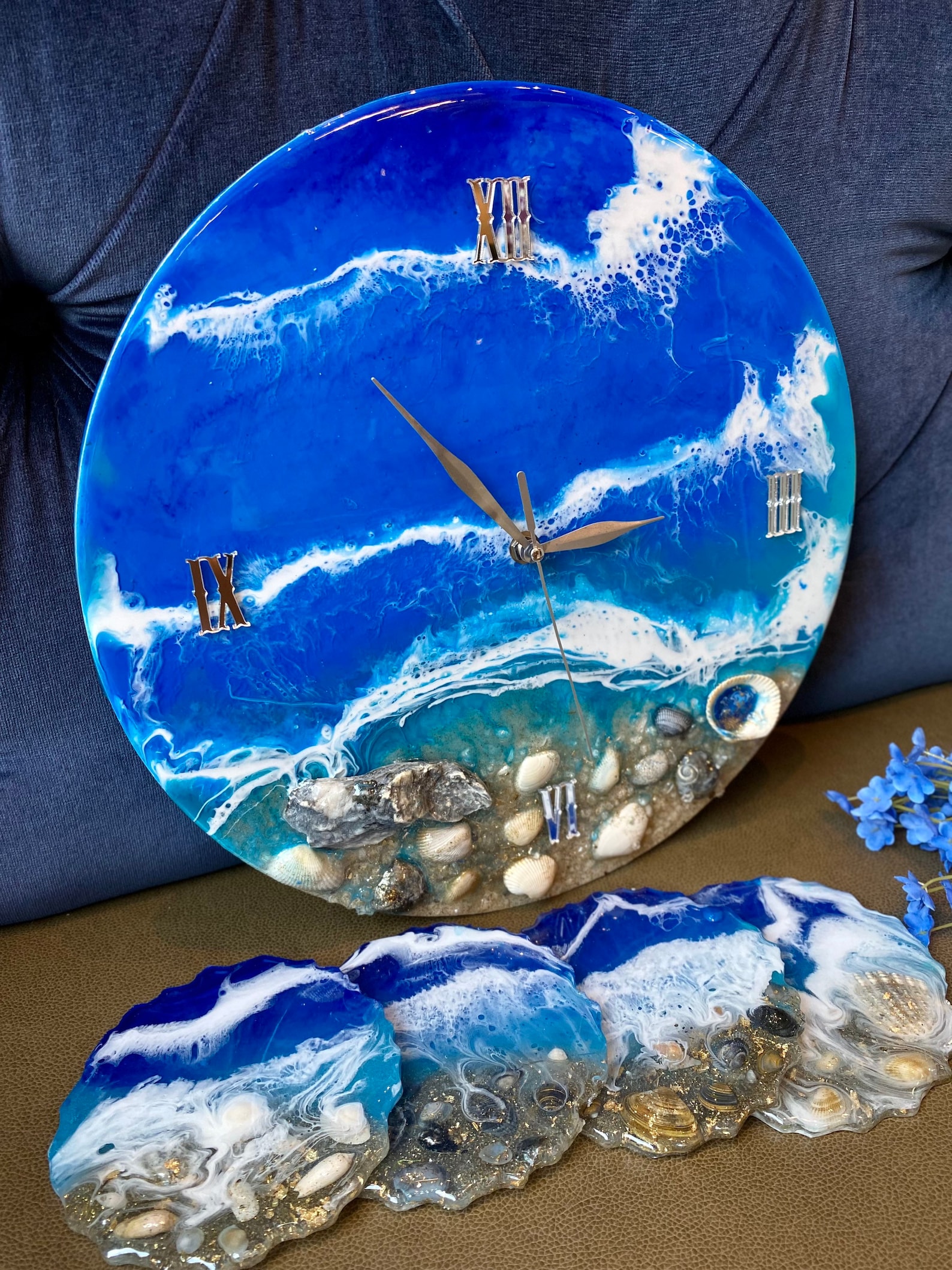 Ocean Dream Clock / Incredible Ocean Resin Clock / Epoxy Sea Etsy