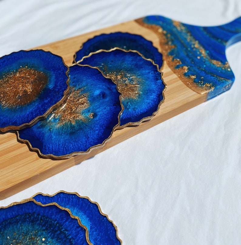 Regal Midnight Serenade Set /cobalt & Gold Serving Set /coffee Etsy UK