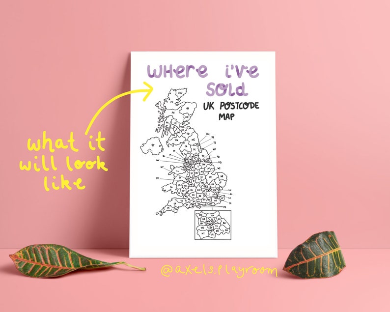 POSTCODE MAP A4 Printable Pdf Map Track Your Orders Etsy de postcode-map-a4-printable-pdf-map-track-your-orders-etsy-de