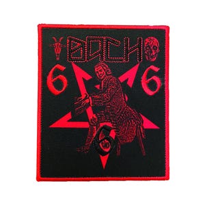 Johann Sebastian Bach Embroidered Battle Vest Iron-On Patch