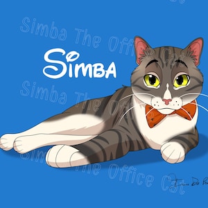 Cartão postal de gato da Royal Cat Art Collection de Simba