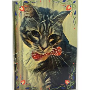 Carte postale de chat de la collection royale d’art de chat de Simba