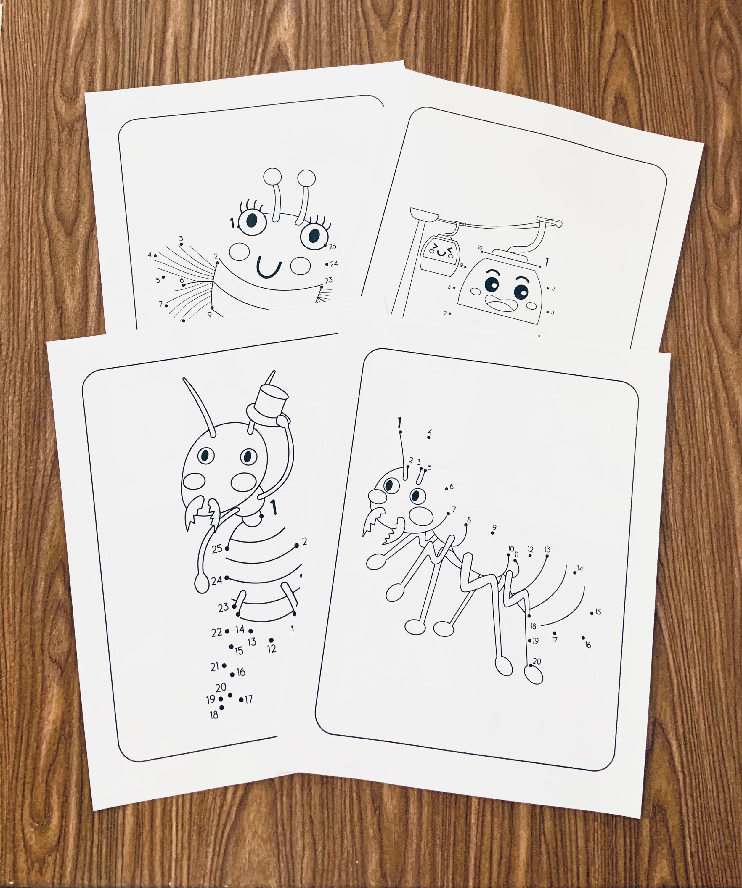 50 dot to dot sheets coloring sheets for kids | Etsy