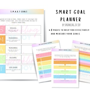 目標プランナー、デジタルプランナー、目標トラッカー、目標設定、印刷可能なプランナー、プランナー Goodnotes、メンタルヘルス、目標設定ワークシート