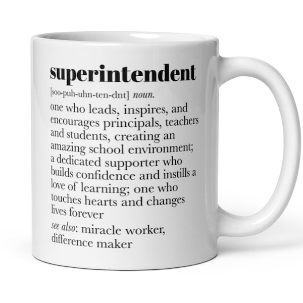 Superintendent Mug, Superintendent Gifts, Superintendent Retirement Gift, Superintendent Cup, School Superintendent, Super Thank You Gift