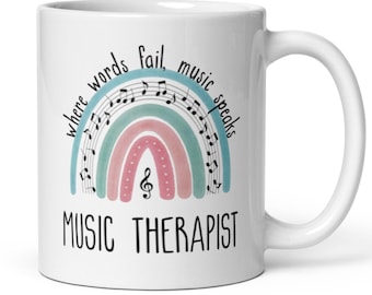 Music Therapy Mug, Music Therapist Mug, Music Therapy Gift, Music Therapist Gifts, Music Therapy Coffee Cup, Music Therapy Thank You