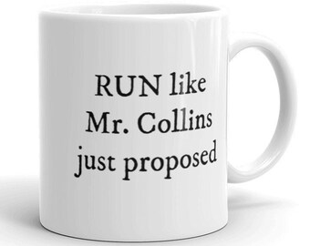 Pride and Prejudice Funny Gift, Pride and Prejudice Mug, Jane Austen Mug, Mr Collins, Book Lover Mug, Jane Austen Fan, Funny Book Mugs