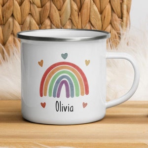 Kindertasse personalisiert, Regenbogen Kindertasse, Personalisierte Kindertasse, Kindertasse, Personalisiertes Kindergeschenk, Kindertasse